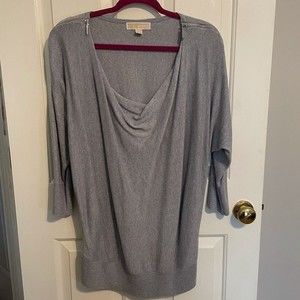 Michael Kors Sweater Tunic w/ Zipper Detail - L